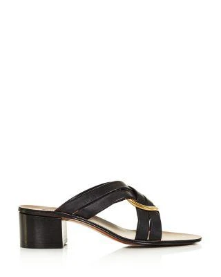 商品Chloé|Women's Rony Leather Mid-Heel Sandals,价格¥1535,第2张图片详细描述