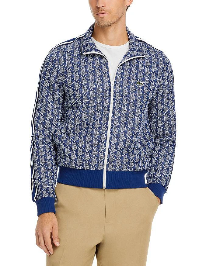 商品Lacoste|Monogram Print Zip Front Track Jacket,价格¥1453,第2张图片详细描述