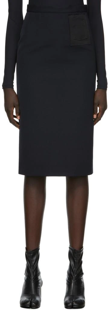 商品MAISON MARGIELA|Navy Classic Midi Skirt,价格¥2307,第1张图片