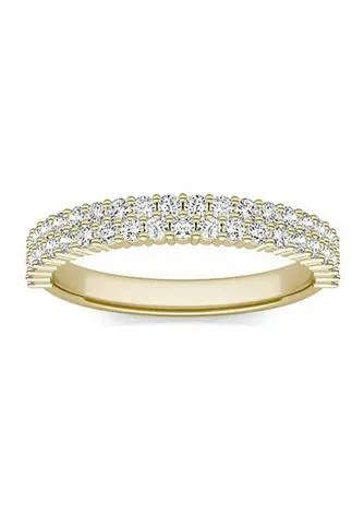 商品Charles & Colvard|Colvard Charles Colvard 0.62 Ct. T.w. Lab Created Two Row Moissanite Band In 14K Gold,价格¥6521,第1张图片
