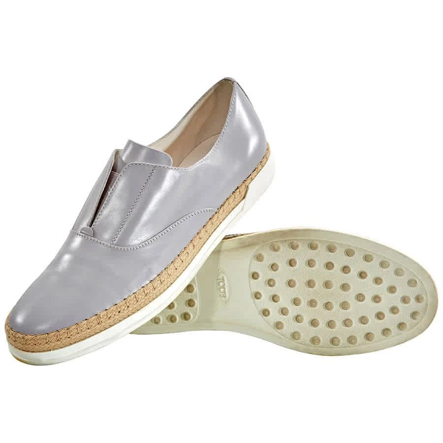 商品Tod's|Womens Espadrilles Leather Slip On Shoes in Medium Cement,价格¥1149,第2张图片详细描述