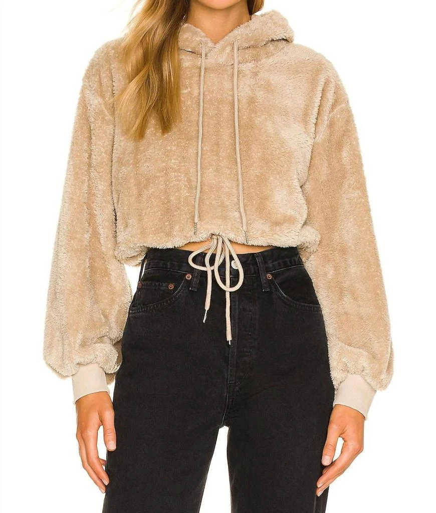 商品Beach Riot|Shayla Crop Sweatshirt In Taupe,价格¥952,第1张图片