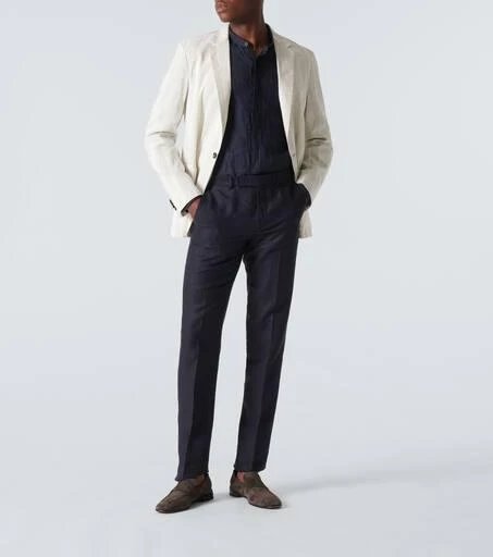 商品Zegna|亚麻斜纹裤,价格¥9037,第2张图片详细描述