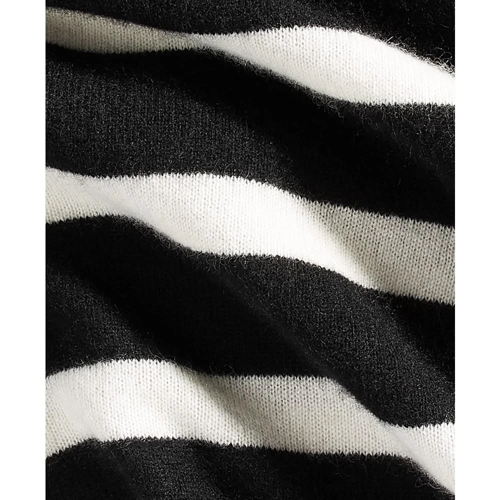 商品Charter Club|Women's 100% Cashmere Striped Turtleneck Split-Cuff Sweater, Created for Macy's,价格¥552,第4张图片详细描述
