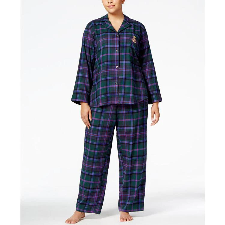 商品Ralph Lauren|Plus Size Printed Pajama Set,价格¥394,第1张图片