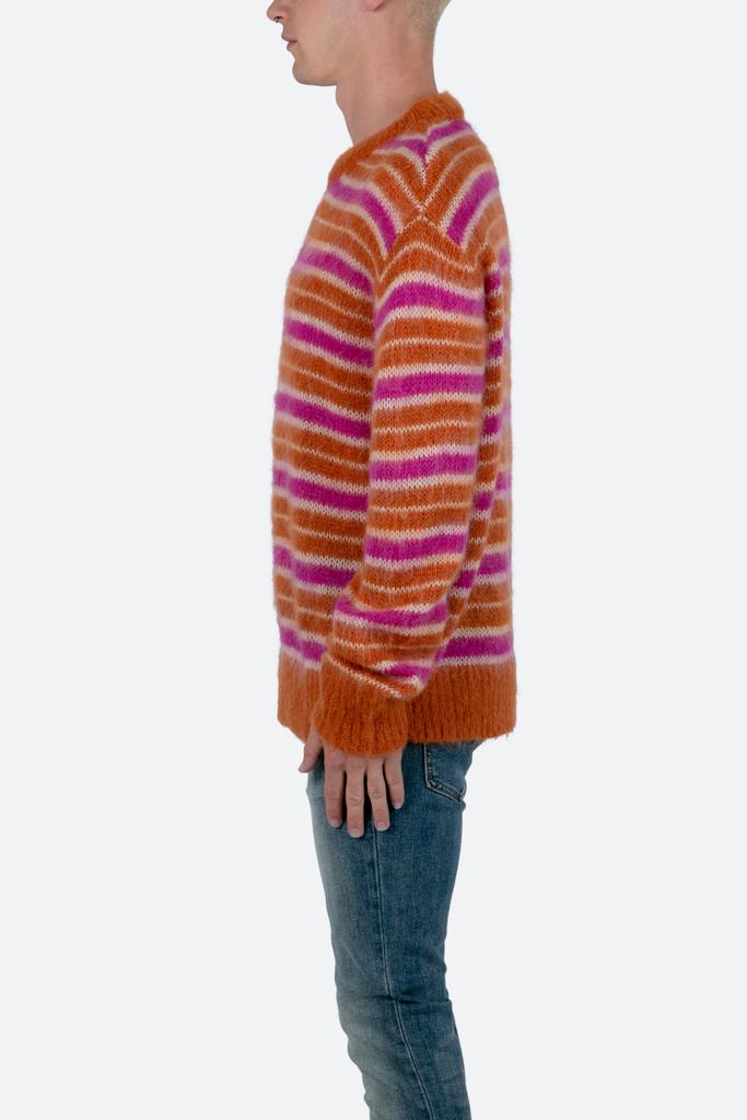 Striped Mohair Sweater - Orange商品第4张图片规格展示