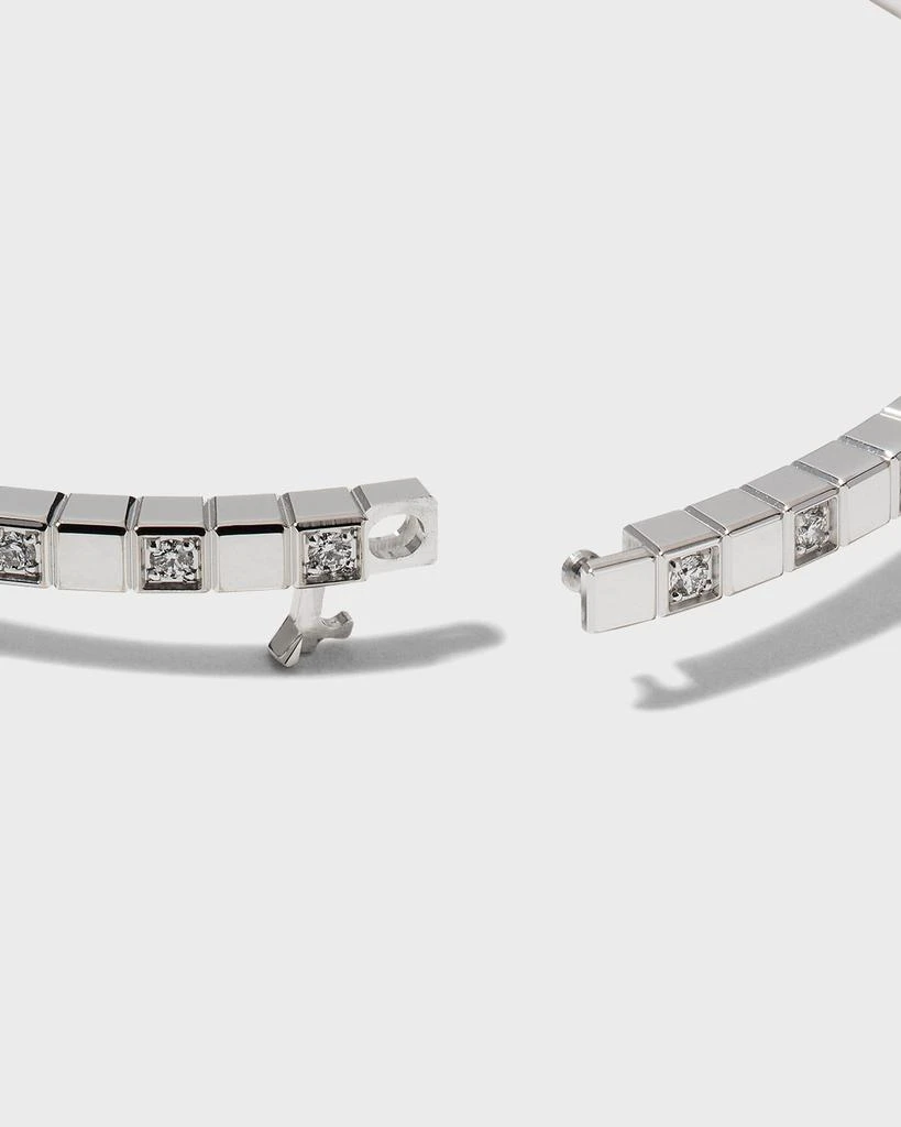 商品Chopard|Ice Cube 18K White Gold Semi-Diamond Bangle Bracelet, Size Medium,价格¥73034,第4张图片详细描述