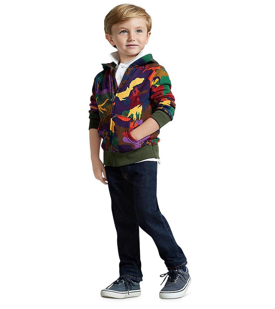 商品Ralph Lauren|Boys' Big Pony Camo Fleece Full-Zip Hoodie - Little Kid, Big Kid,价格¥280,第1张图片