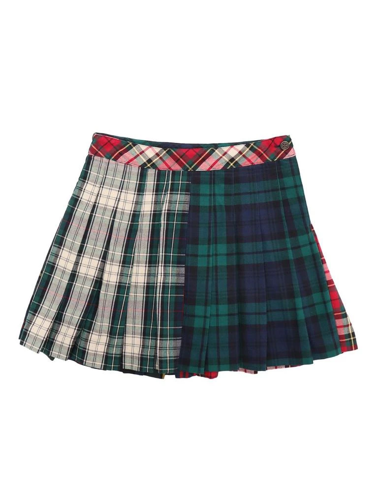 商品Ralph Lauren|Ralph Lauren Kids Checked Pleated A-Line Mini Skirt,价格¥561,第1张图片