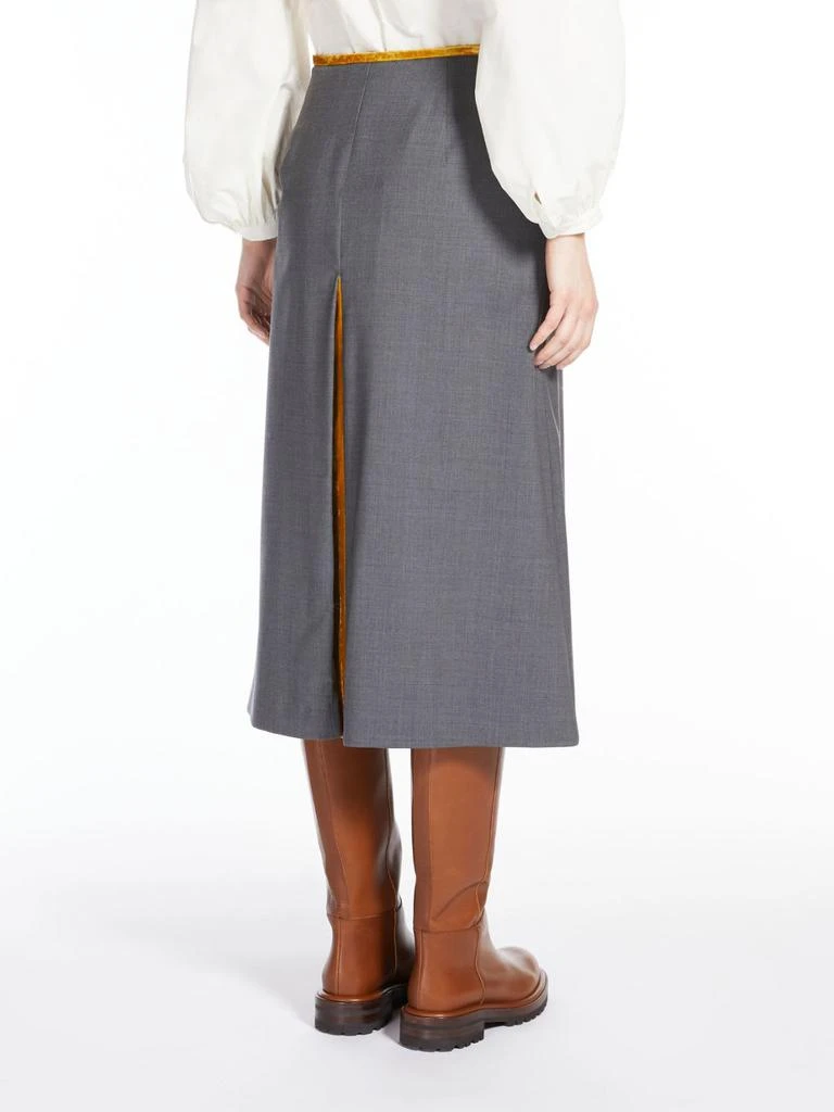商品Weekend Max Mara|Weekend Max Mara Gonna Liriche In Lana Grigia 51060126600003,价格¥1537,第3张图片详细描述
