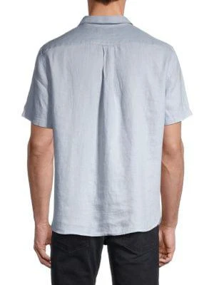 商品Vince|Classic Fit Linen Short Sleeve Shirt,价格¥709,第2张图片详细描述