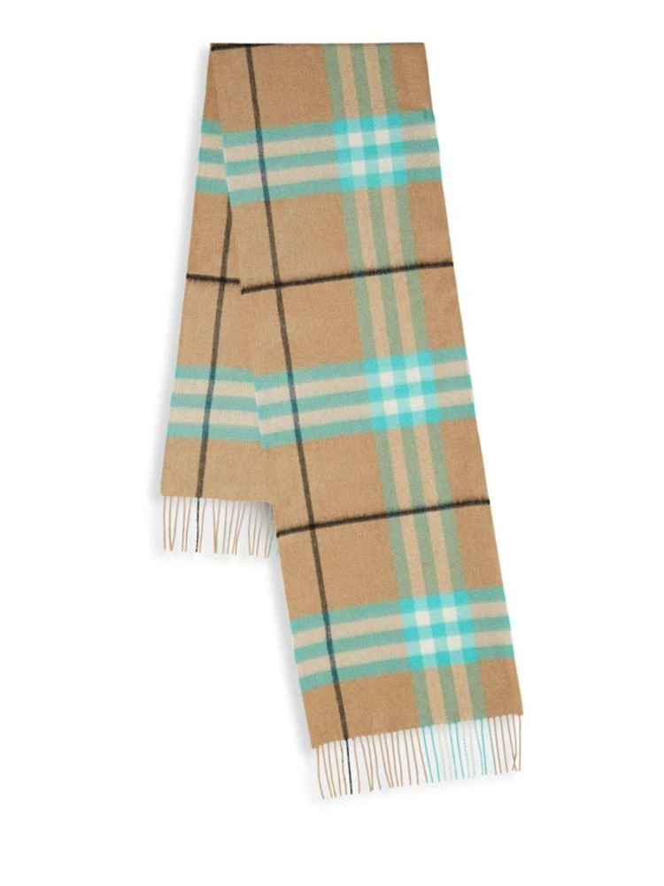 商品Burberry|Fluro Giant Check Cashmere 羊毛围巾,价格¥2284,第2张图片详细描述