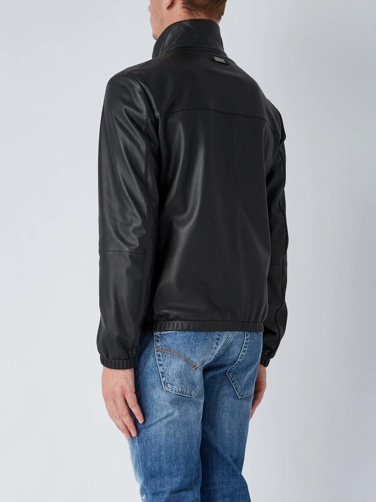 商品Emporio Armani|Man Leather Blouson Jacket Jacket,价格¥4983,第2张图片详细描述