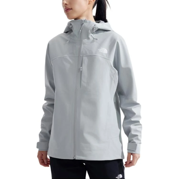 商品[国内直发] The North Face|北面  Stormpeak FL 简约品牌logo字母连帽舒适休闲风壳  防水透气防风冲锋衣 女款 星辰灰,价格¥2372,第1张图片