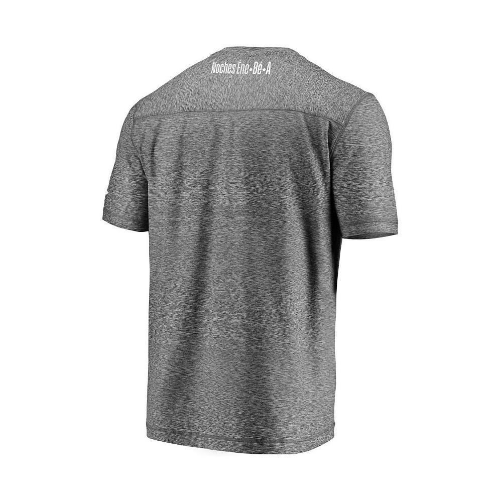 商品Fanatics|Men's Branded Heather Gray Brooklyn Nets Noches Ene-Be-A Clutch Shooting T-shirt,价格¥373,第5张图片详细描述