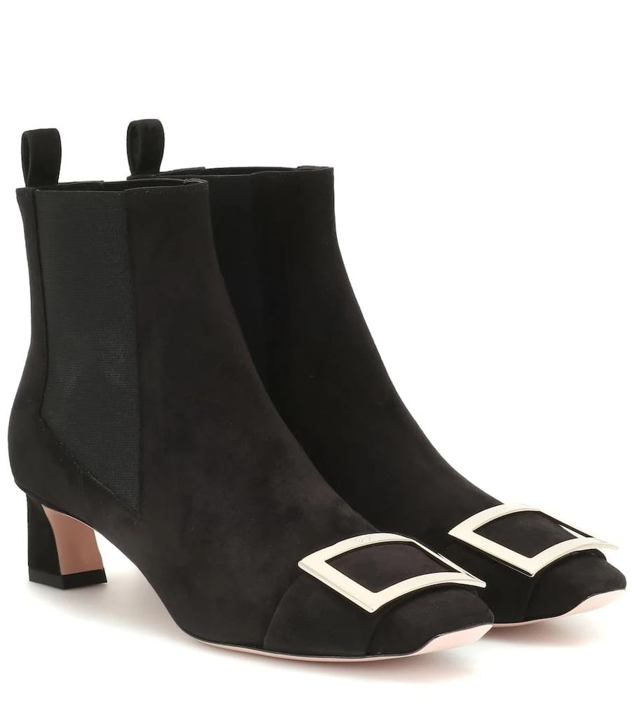 商品Roger Vivier|Chelsea Trompette绒面革及踝靴,价格¥10250,第1张图片