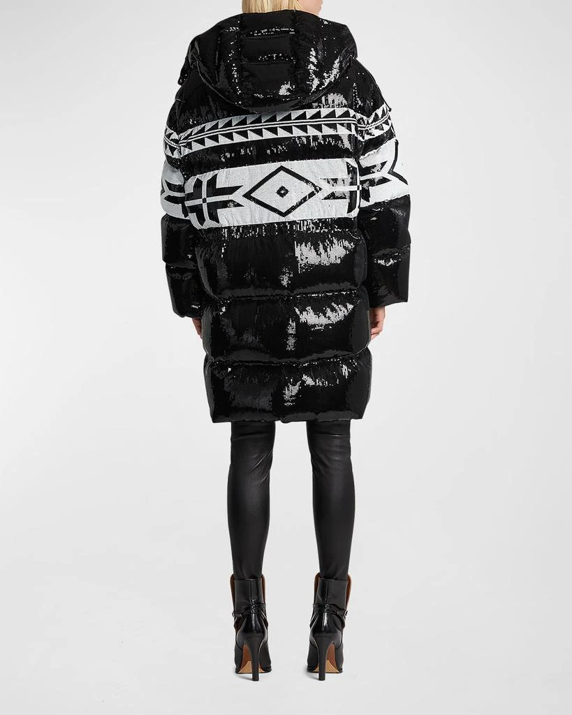 商品Ralph Lauren|Fair Isle Sequin Embellished Puffer Coat,价格¥13507,第4张图片详细描述