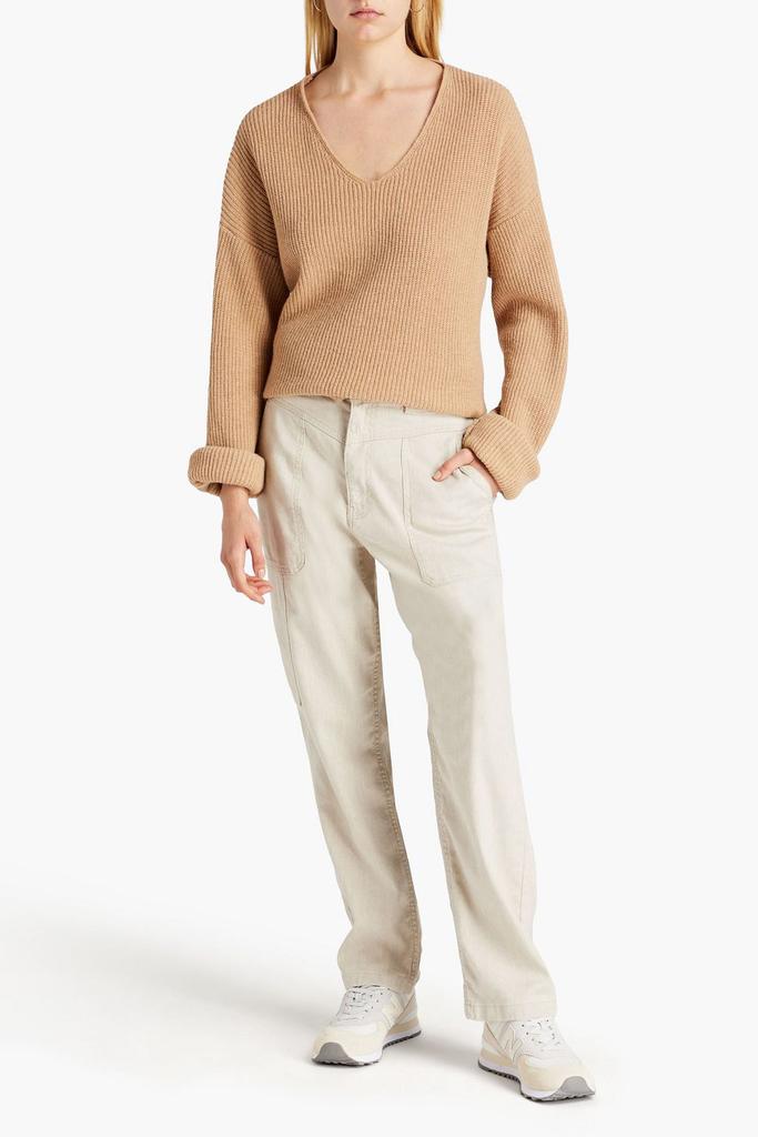 Curious cotton-blend twill straight-leg pants商品第2张图片规格展示