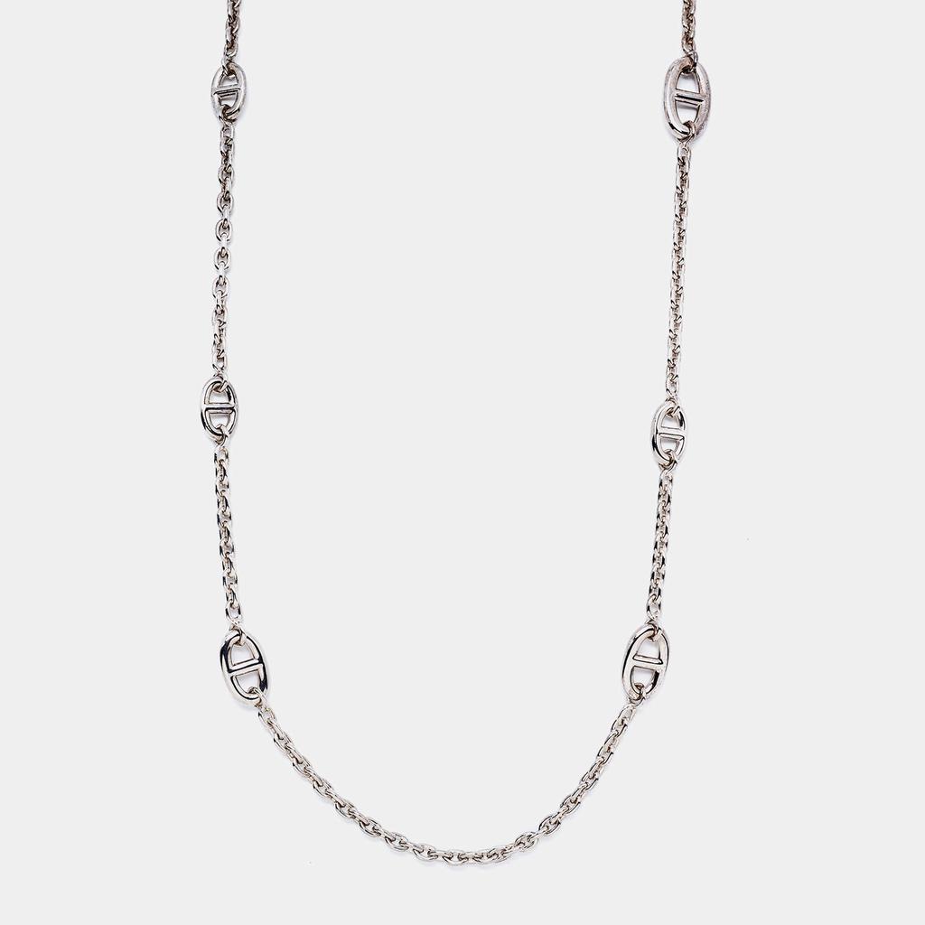 Hermès Sterling Silver Farandole Long Toggle Necklace商品第2张图片规格展示