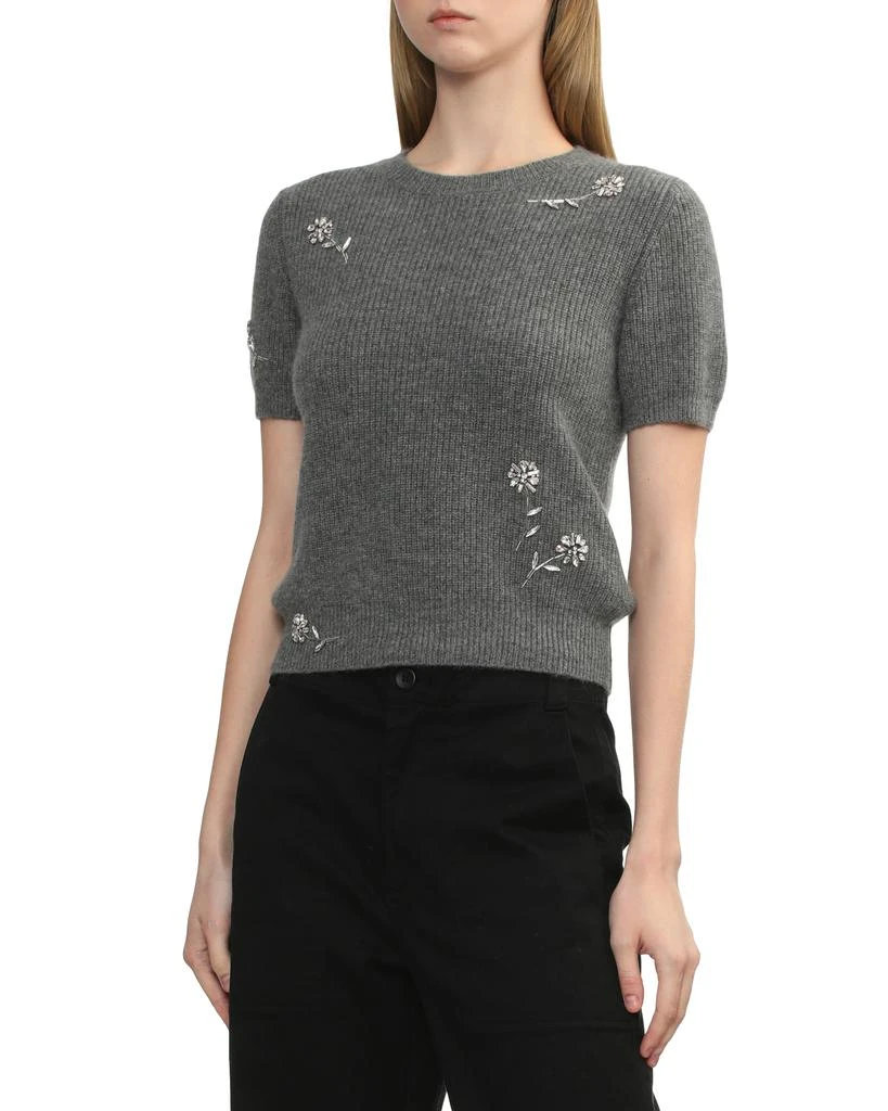 商品MARKGONG|Beaded short sleeve knit top,价格¥2083,第3张图片详细描述