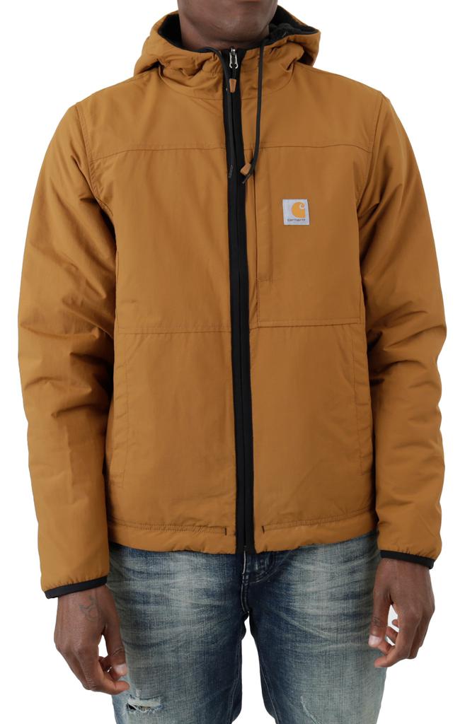 (104992) Rain Defender Relaxed Fit Fleece Reversible Jacket - Black/Carhartt Brown商品第2张图片规格展示