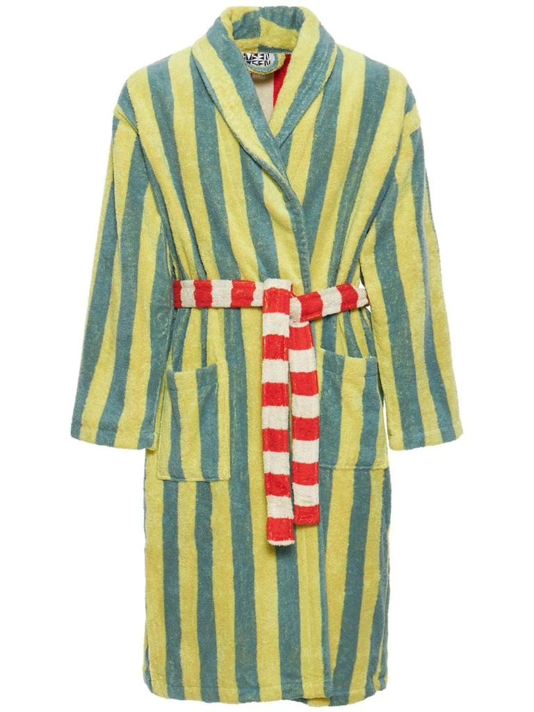 商品DUSEN DUSEN|Lime Stripe Bathrobe,价格¥1640,第1张图片