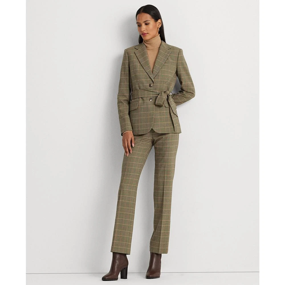 商品Ralph Lauren|Women's Checked Plaid Wool-Blend Twill Blazer,价格¥2582,第4张图片详细描述