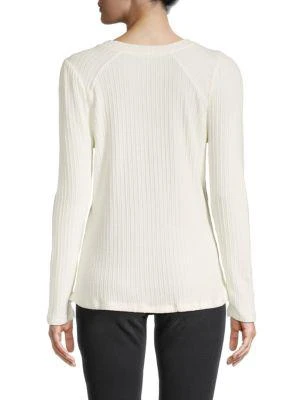 商品Democracy|Long-Sleeve Ribbed Modal-Blend Top,价格¥119,第2张图片详细描述