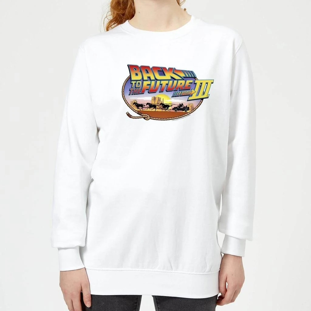 商品Original Hero|Back To The Future Lasso Women's Sweatshirt - White,价格¥298,第1张图片详细描述