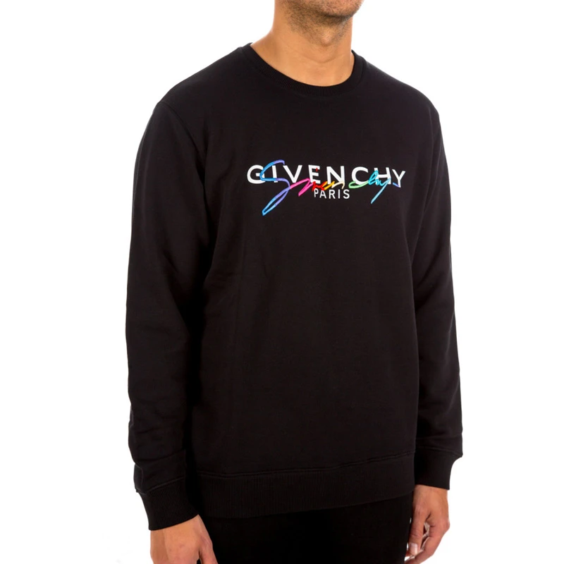 Givenchy 纪梵希 男士黑色彩虹刺绣徽标卫衣 BMJ03C30AF-001 商品