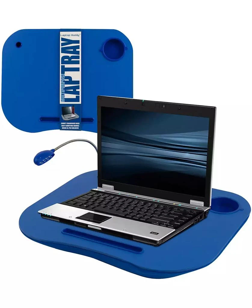 商品Trademark Global|Tg Lap Desk with Built in Cushion, Led Light and Cup Holder,价格¥121,第1张图片