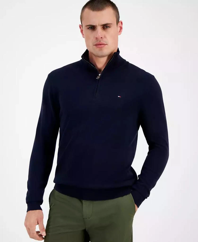 商品Tommy Hilfiger|Men's Quarter-Zip Pullover Knit Sweater,价格¥344,第1张图片