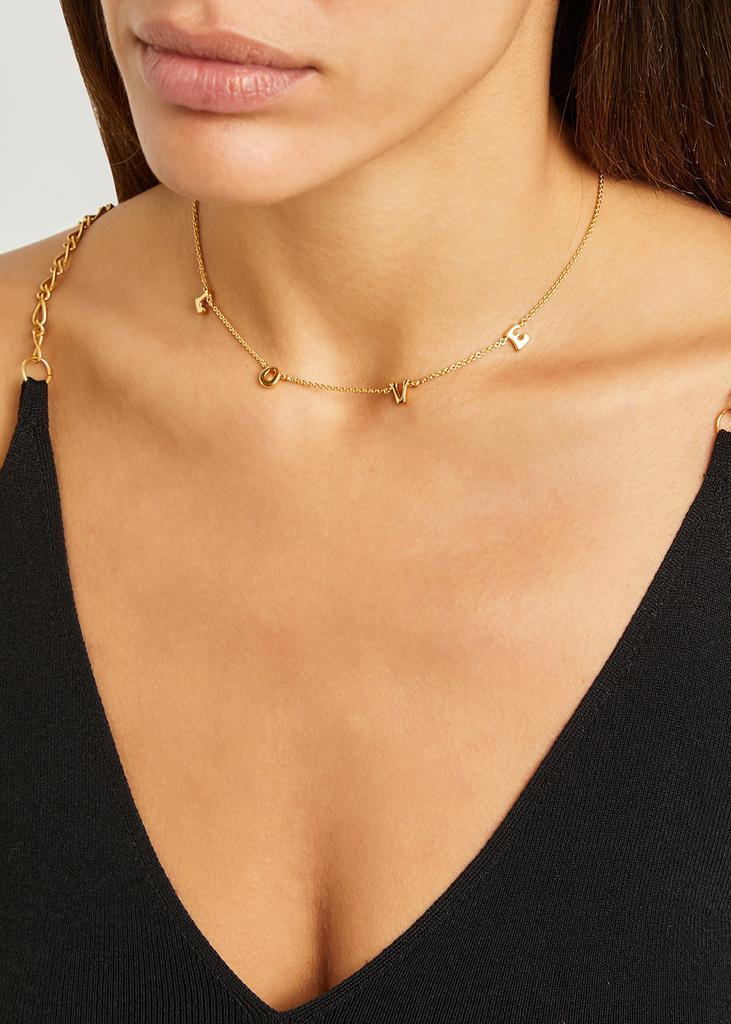 商品Missoma|Share The Love 18kt gold-pleated necklace,价格¥1205,第4张图片详细描述