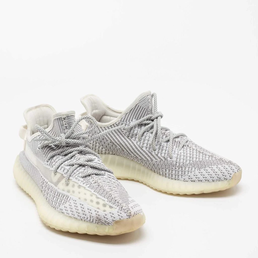 商品[二手商品] YEEZY|Yeezy x adidas Grey/White Knit Fabric 350 V2 Static Sneakers Size 45 1/3,价格¥3140,第4张图片详细描述