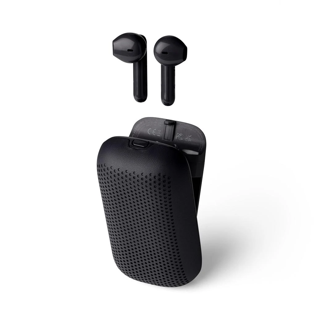 商品Lexon|Lexon Speaker + Ear Buds Duo - Black,价格¥274,第2张图片详细描述