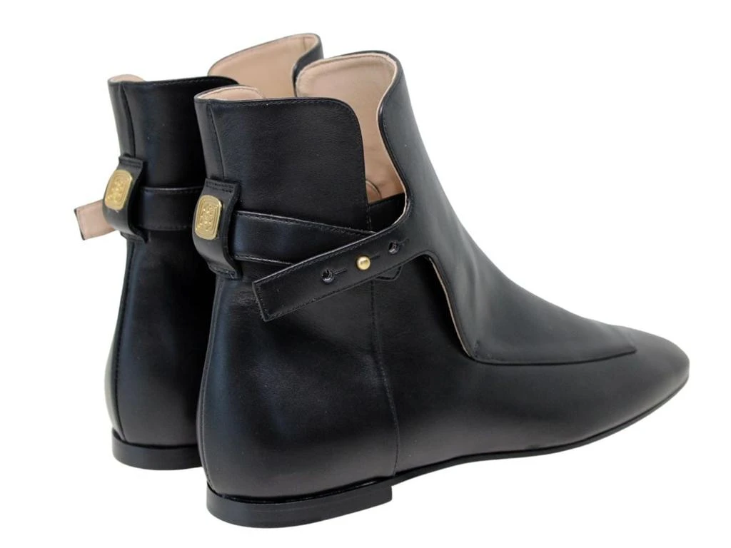 商品INES DE LA FRESSANGE|Black leather flat boot,价格¥3798,第4张图片详细描述