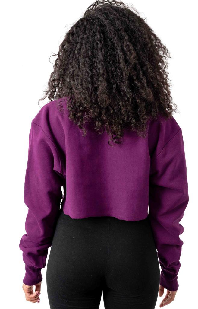 商品CHAMPION|Reverse Weave Cropped Cut Off Crewneck - Venetian Purple,价格¥151,第5张图片详细描述
