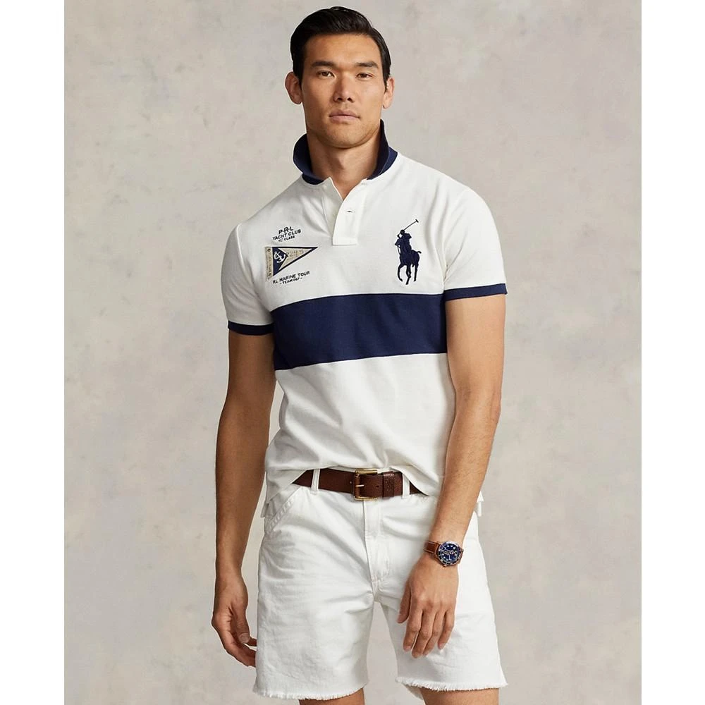 商品Ralph Lauren|Men's Custom Slim Fit Big Pony Mesh Polo Shirt,价格¥636,第1张图片