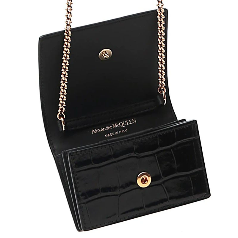 ALEXANDER MCQUEEN 亚历山大·麦昆 女士黑色皮质单肩包 632032-1JM0G-1000 商品