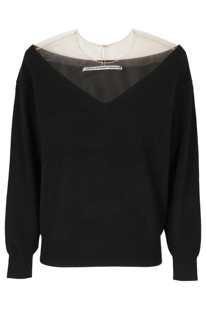 Alexander Wang Panelled Long Sleeved Sweater商品第1张图片规格展示