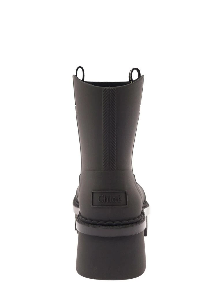 商品Chloé|Black raina Mid-calf Rain Boot In Organic Rubber Woman,价格¥3067,第4张图片详细描述