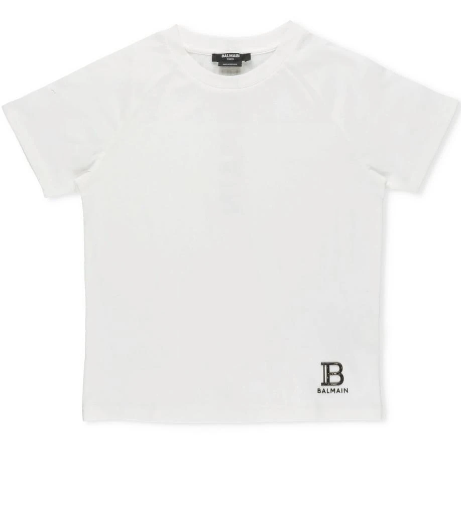 商品Balmain|Balmain Kids Logo Printed Crewneck T-Shirt,价格¥1094,第1张图片详细描述