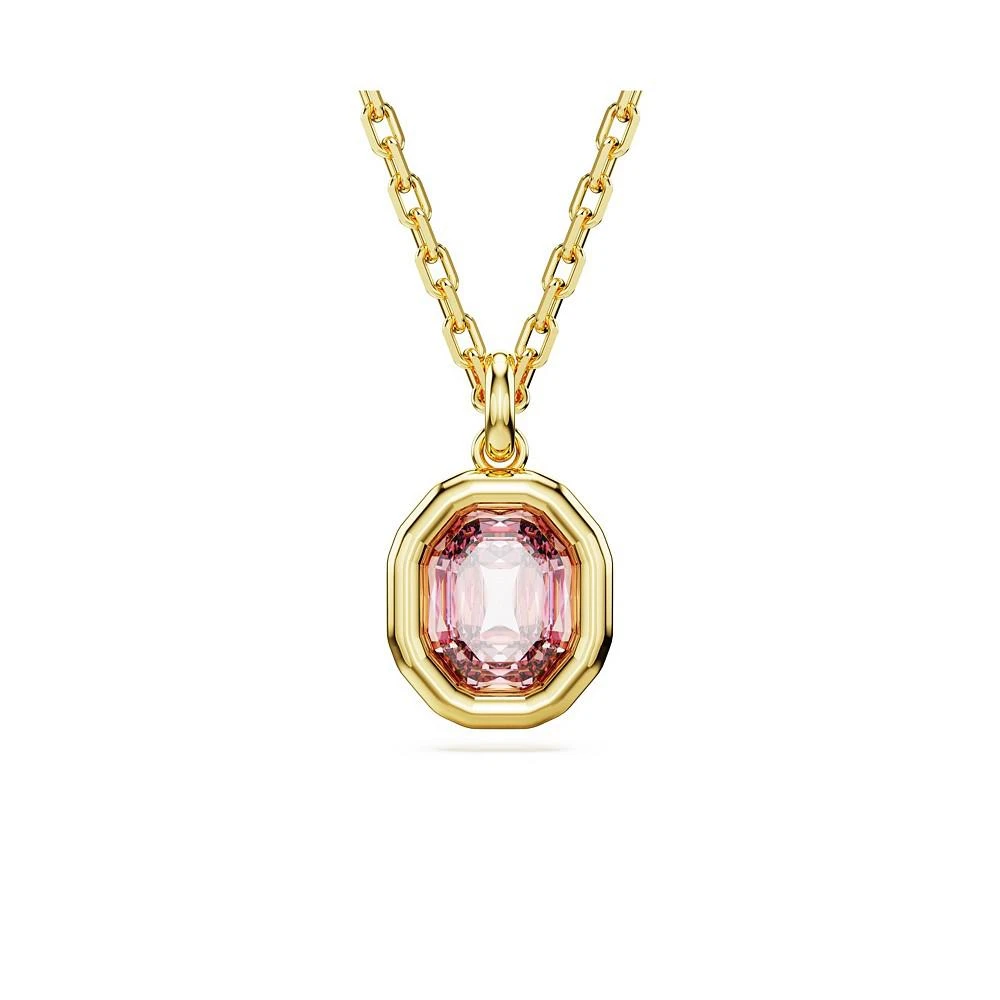 Swarovski Octagon Cut, Pink, Gold-Tone Imber Pendant Necklace 1