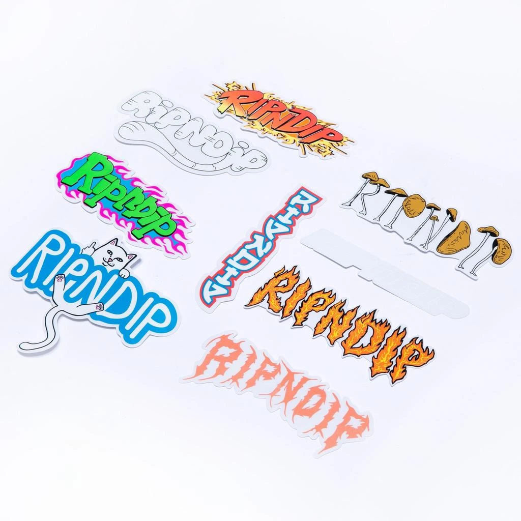 商品RIPNDIP|RIPNDIP Logo Sticker Pack (Multi),价格¥91,第2张图片详细描述
