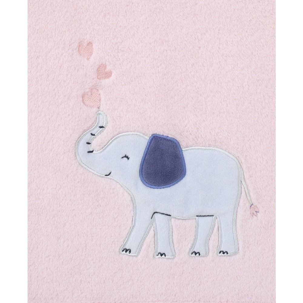 商品Macy's|Sweet Floral Elephants Super Soft Baby Blanket,价格¥324,第4张图片详细描述