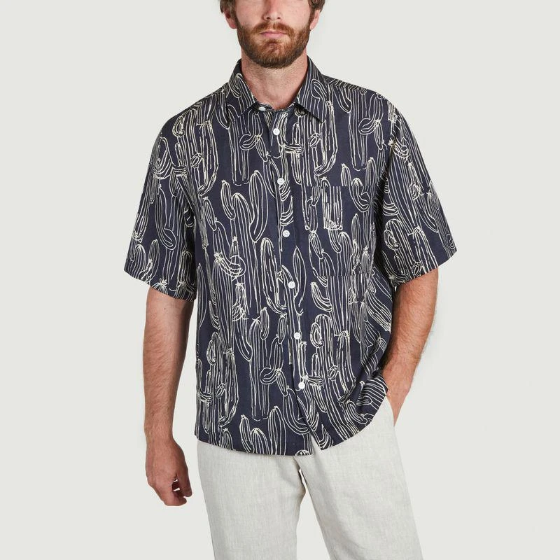 商品No Nationality 07|Hans SS 5034 Blouse Navy Print No Nationality 07,价格¥566,第1张图片