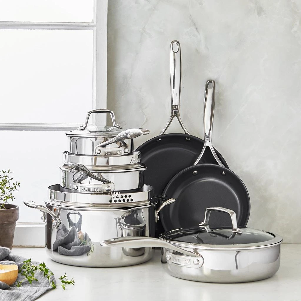 商品ZWILLING|Energy Plus 10-pc Stainless Steel Ceramic Nonstick Cookware Set,价格¥3285,第2张图片详细描述
