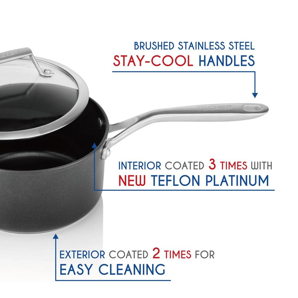 商品TECHEF|Onyx Collection - 2 Quart Saucepan with Cover,价格¥317,第3张图片详细描述