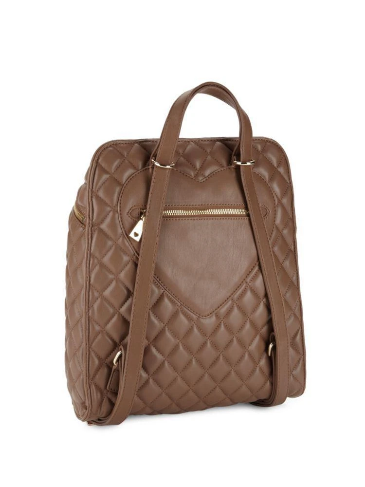 商品Moschino|Quilted Faux Leather Backpack,价格¥1416,第4张图片详细描述