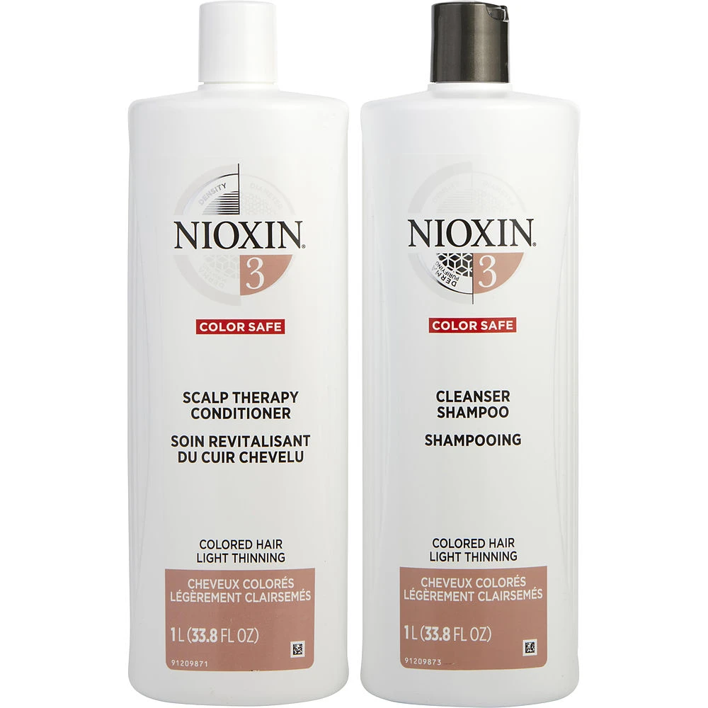 商品NIOXIN|NIOXIN 丽康丝 洁净系统3护发套装（洗发露1L+护发素1L） 1套 适合轻微脱发染发人群使用,价格¥326,第1张图片